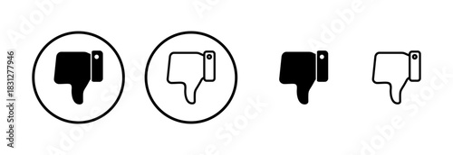 Dislike icon logo design. dislike sign and symbol. Hand with thumb down