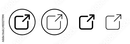 External link icon logo design. link sign and symbol. hyperlink symbol