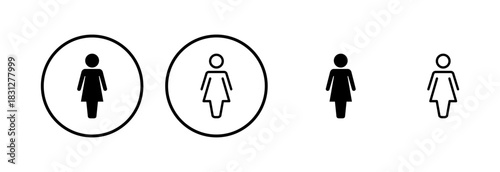 Female icon logo design. woman sign and symbol