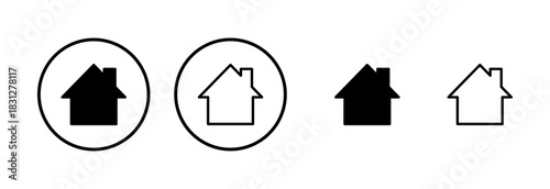 House icon logo design. Home sign and symbol