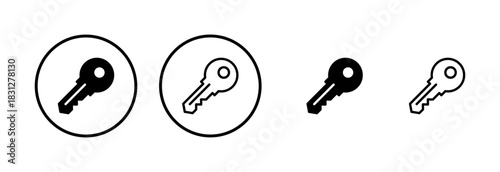 Key icon logo design. Key sign and symbol.