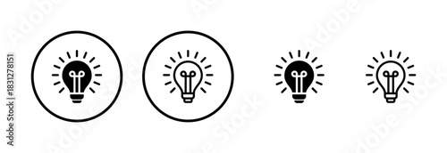 Lamp icon logo design. Light bulb sign and symbol. idea symbol.