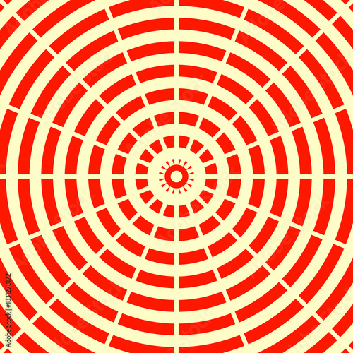 Seamless pattern. Circles ornament. Rings background. Linear wallpaper. Modern motif. Geometrical backdrop. Circle shapes digital paper. Ring figures web designing. Ethnic textile print. Vector