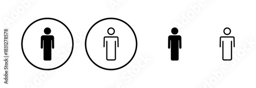 Man icon logo design. male sign and symbol. human symbol