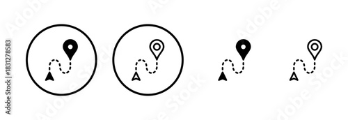 Maps and pin icon logo design. location sign and symbol. geo locate, pointer icon.