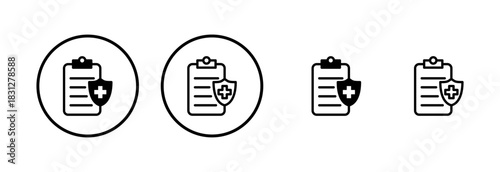 Medical insurance icon logo design. health insurance sign and symbol