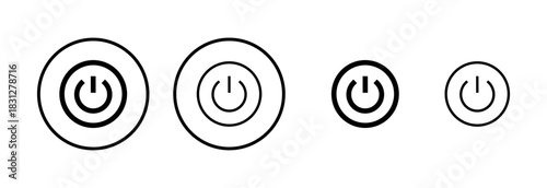 Power icon logo design. Power Switch sign and symbol. Electric power
