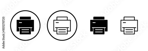 Print icon logo design. printer sign and symbol