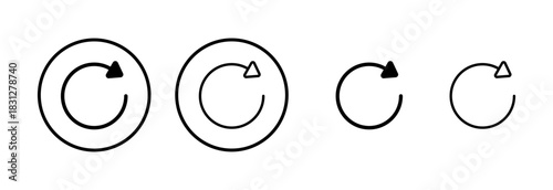 Refresh icon logo design. Reload sign and symbol. Update icon.