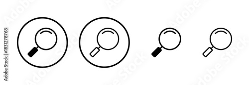 Search icon logo design. search magnifying glass sign and symbol