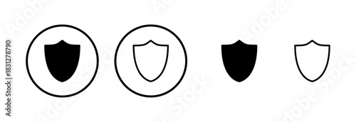 Shield icon logo design. Protection icon. Security sign and symbol
