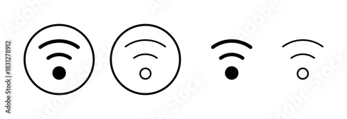 Wifi icon logo design. signal sign and symbol. Wireless  icon