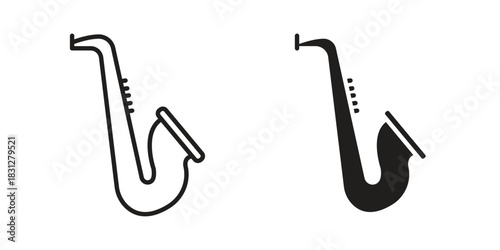 Saxophone icon for your website design, logo, app, UI. EPS10
