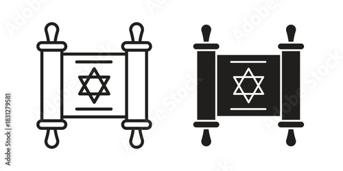 Scroll Torah icon for your website design, logo, app, UI. EPS10