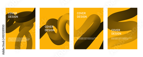 Posters with gradient minimalistic basic figures, extraordinary graphic assets of geometrical shape. Modern minimal colorful print brutalist.