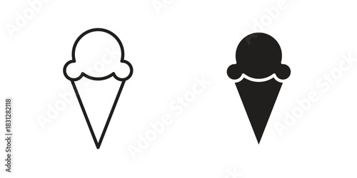 Ice cream icon pictogram in trendy outline style. icon, sign or symbol.