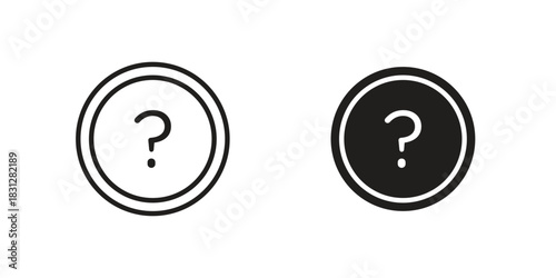 Interrogation icon pictogram in trendy outline style. icon, sign or symbol.
