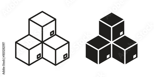 Inventory icon pictogram in trendy outline style. icon, sign or symbol.