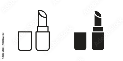 Lipstick icon pictogram in trendy outline style. icon, sign or symbol.