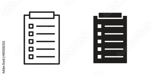 List icon pictogram in trendy outline style. icon, sign or symbol.