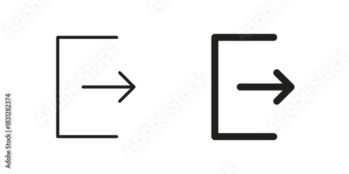 Log out icon pictogram in trendy outline style. icon, sign or symbol.