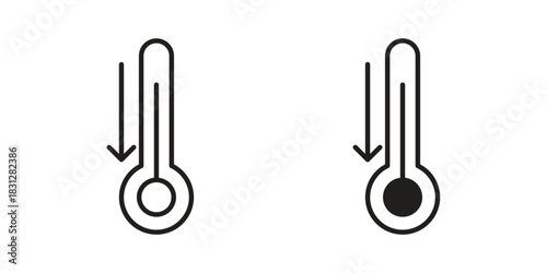 Low Temperature icon pictogram in trendy outline style. icon, sign or symbol.