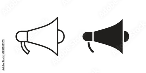 Megaphone icon pictogram in trendy outline style. icon, sign or symbol.