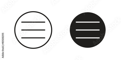 Menu icon pictogram in trendy outline style. icon, sign or symbol.