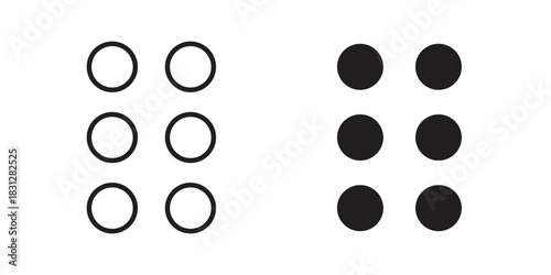 Menu dots icon pictogram in trendy outline style. icon, sign or symbol.