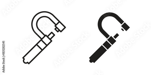 Micrometer icon pictogram in trendy outline style. icon, sign or symbol.