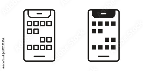 Mobile notch icon pictogram in trendy outline style. icon, sign or symbol.