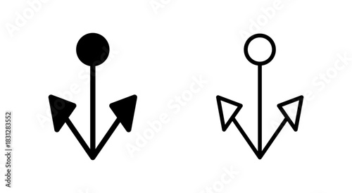 Anchor icon symbol for apps and websites. Anchor sign and symbol. Anchor marine icon.