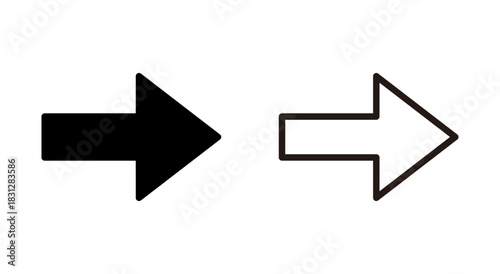 Arrow icon symbol for apps and websites. Arrow sign and symbol for web design.