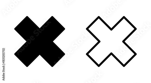 Close icon symbol for apps and websites. Delete sign and symbol. cross sign