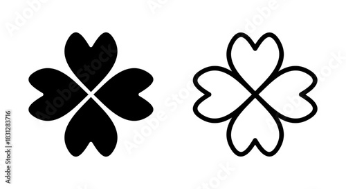 Clover icon symbol for apps and websites. clover sign and symbol. four leaf clover icon.