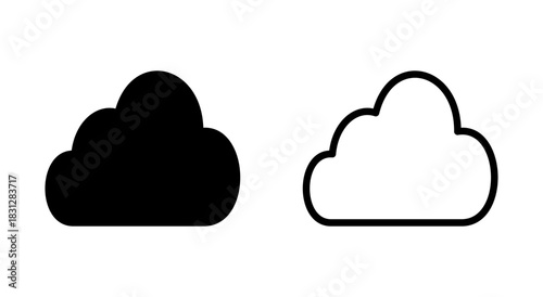Cloud icon symbol for apps and websites. cloud sign and symbol