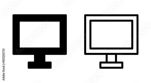 Computer icon symbol for apps and websites. computer monitor sign and symbol