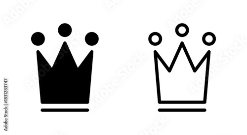 Crown icon symbol for apps and websites. crown sign and symbol