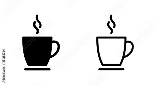 coffee cup icon symbol for apps and websites. cup a coffee sign and symbol