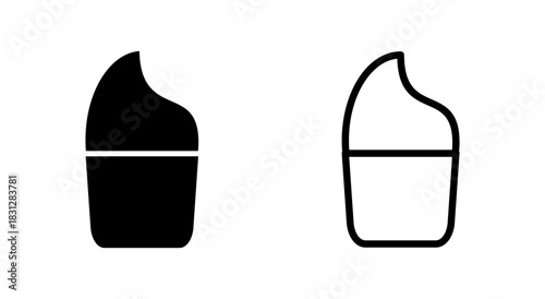 Cup cake icon symbol for apps and websites. Cup cake sign and symbol