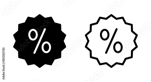 Discount icon symbol for apps and websites. Discount tag sign and symbol