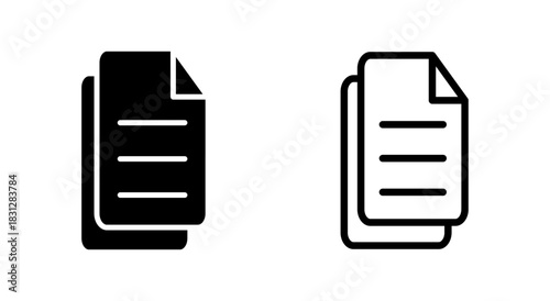 Document icon symbol for apps and websites. edit document. Paper sign and symbol. File Icon