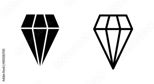 Diamond icon symbol for apps and websites. diamond gems sign and symbol