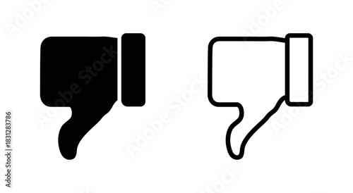 Dislike icon vector. dislike sign and symbol. Hand with thumb down