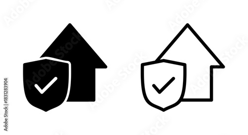 home insurance icon symbol for apps and websites. home protection sign and symbol