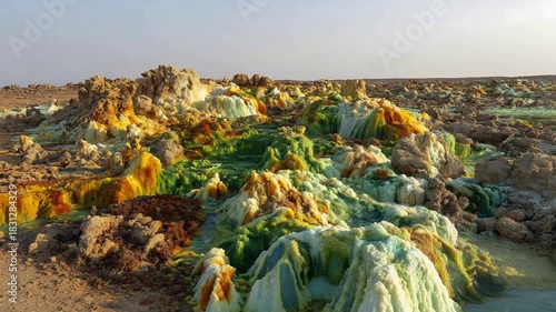 Wallpaper Mural Breathtaking Dallol Ethiopia Acidic Hot Springs and Minerals Landscape. Torontodigital.ca