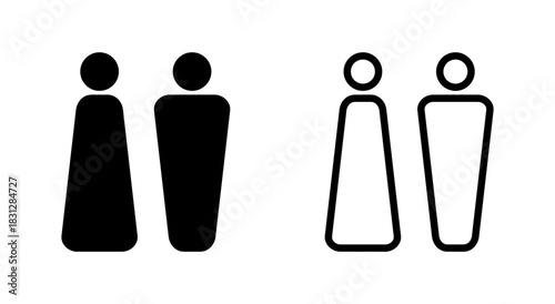 Man and symbol for apps and websites icon vector. male and female sign and symbol. Girls and boys