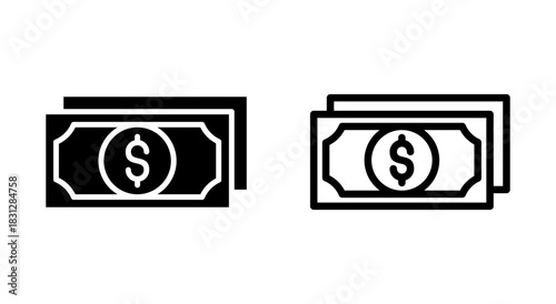 Money icon symbol for apps and websites. Money sign and symbol