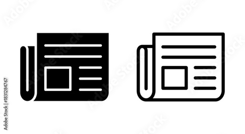 Newspaper icon symbol for apps and websites. news paper sign and symbol