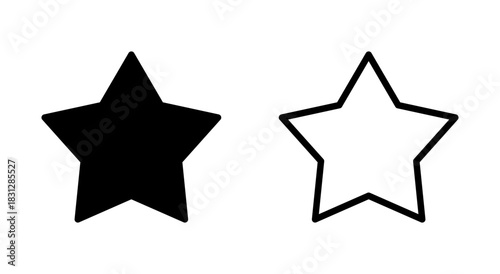 Star icon symbol for apps and websites. rating sign and symbol. favourite star icon